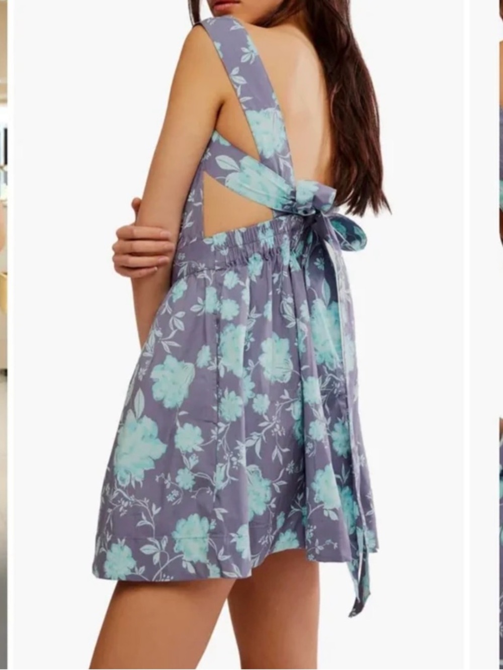 Free People Blue Floral Mini Dress - Picture 3 of 11